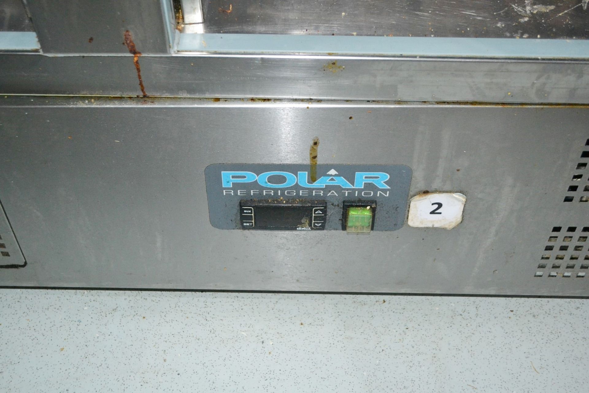 1 x Polar G607 3-Door Refrigerated Saladette Counter - CL425 - Location: Altrincham WA14 - Image 3 of 9