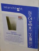 2 x Searchlight Outdoor GU10 LED Wall Lights - IP44 Rated - Stainless Steel Finish With Frosted