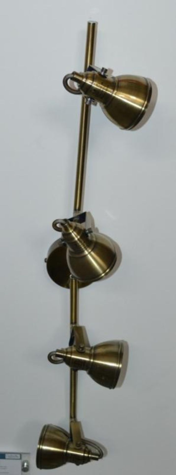 1 x Focus 4 Light Ceiling Spotlight Antique Brass - CL364 - Ref: ERP2- 12685 - Location: