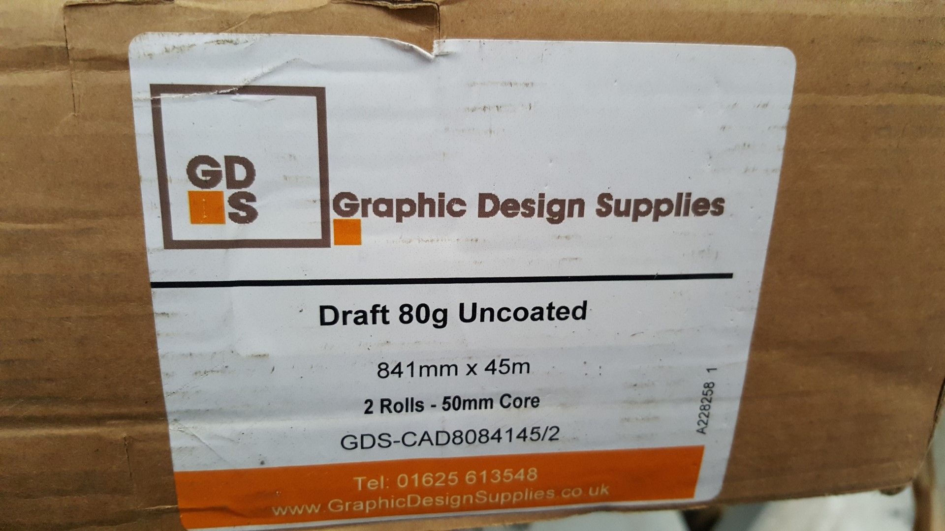 1 x Uncoated Mono/Colour Inkjet Paper Roll 841mm x 45m 80gsm Box Of 2 - Ref CA201 - CL011 - Location