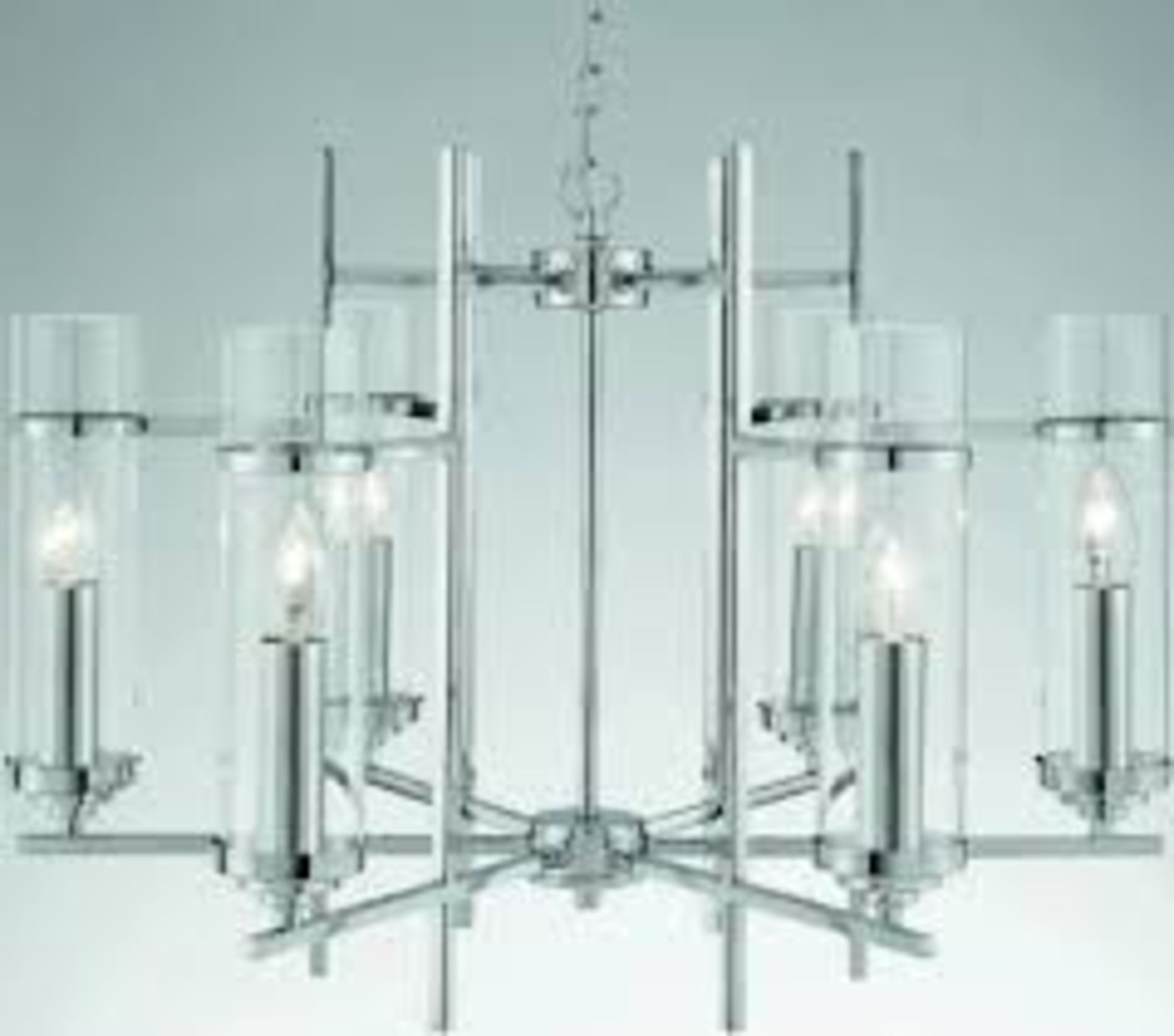 1 x Searchlight Milo 6 Light Ceiling Light Polished Chrome - Ex Display Stock - CL298 - Product Code - Image 4 of 4