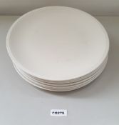 7 x Steelite Pizza Plates White 35CM - Ref CQ275