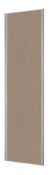 2 x VALLA 1 Sliding Wardrobe Door In Oak With Grey Lacquered Steel Profiles - CL373 - Ref: NC213, NC