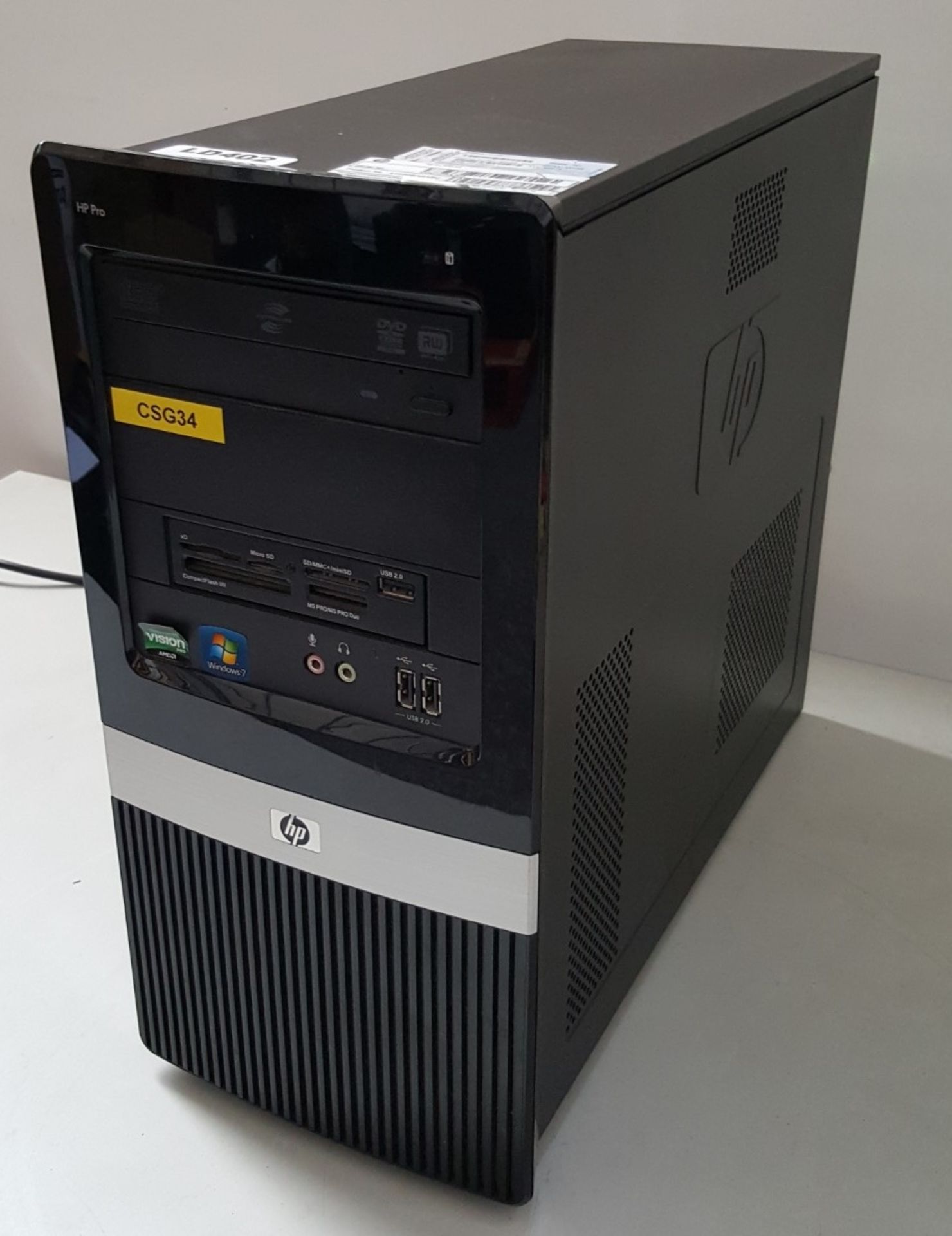 1 x HP Pro 3125 MT Athlon X3 440 Processor 3GHz 3GB RAM Desktop PC - Ref LD402 - Image 10 of 10