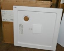 1 x 760mm Square Shower Tray - New / Unused Stock (PS76) - Ref: MT335 - CL269 - Location: Bolton BL1