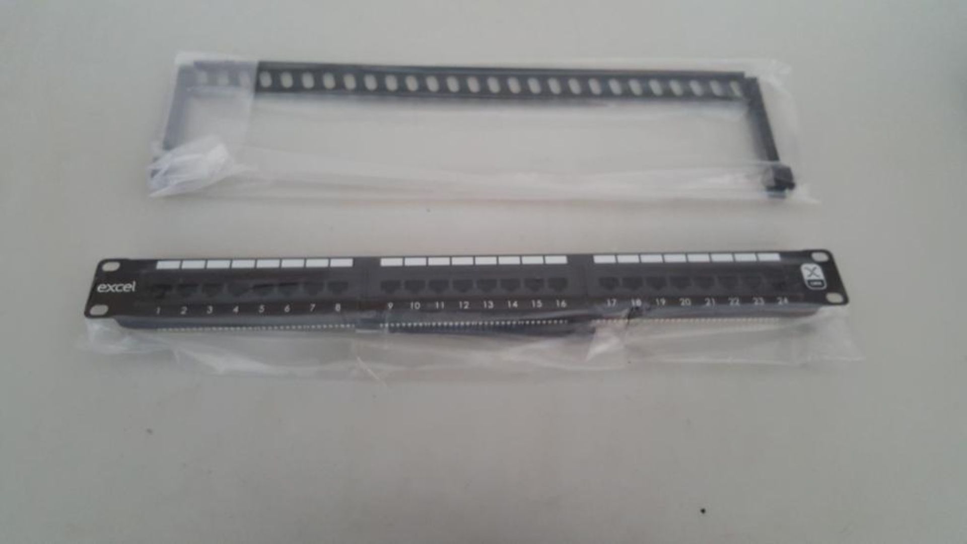 1 x Excel Cat 6 UTP Patch Panel - RJ45 24 Port - 1U - Black - Ref RC107 - CL011 - Location: Altrinch - Image 2 of 3