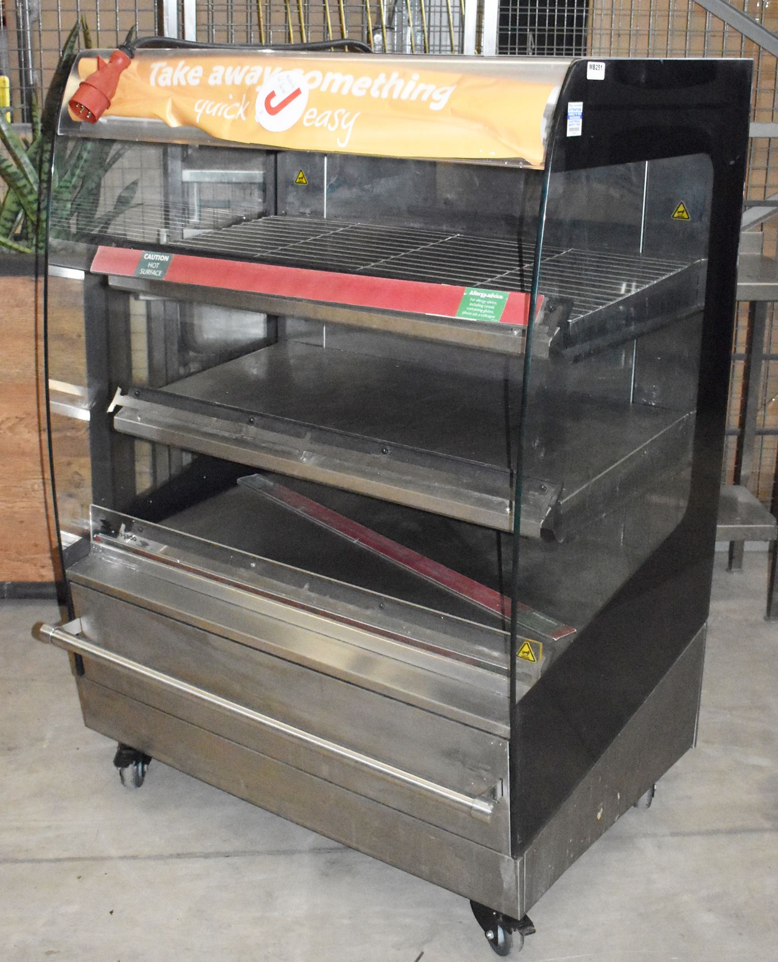 1 x Fri-Jado Three Tier Multi Deck Hot Food Warmer Heated Display Unit - Contemporary Modern
