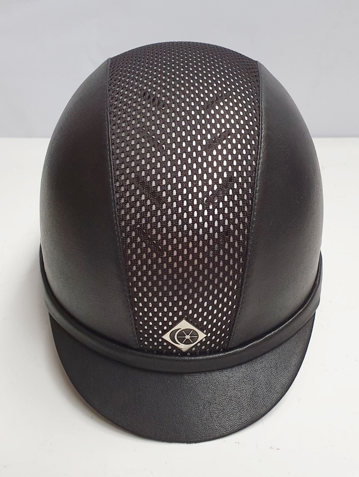 1 x Charles and Owen Horse Riding Helmet in Black / Silver and Mesh - Size 54cm - Ref722 - CL401 - B