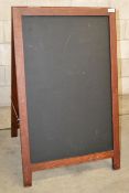 1 x Rustic Looking Freestanding A-Frame Chalkboard - Blank On Both Sides - Dimensions: W115 x H70cm