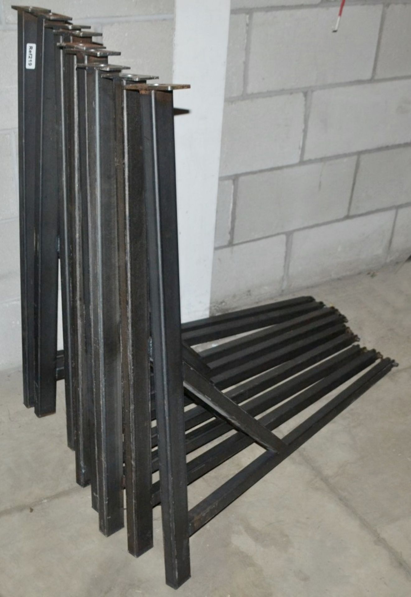 9 x Bespoke Industrial-style L-Shaped Wrought Iron Lighting Fixtures - Dimensions: 98 x 98cm - Image 2 of 3