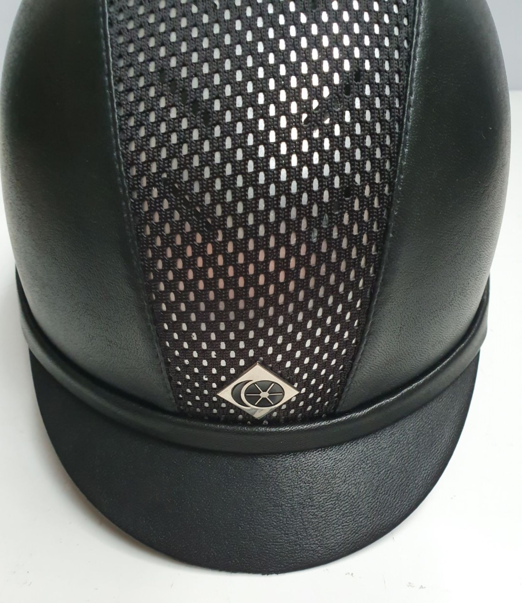 1 x Charles and Owen Horse Riding Helmet in Black / Silver and Mesh - Size 54cm - Ref722 - CL401 - B - Image 2 of 12