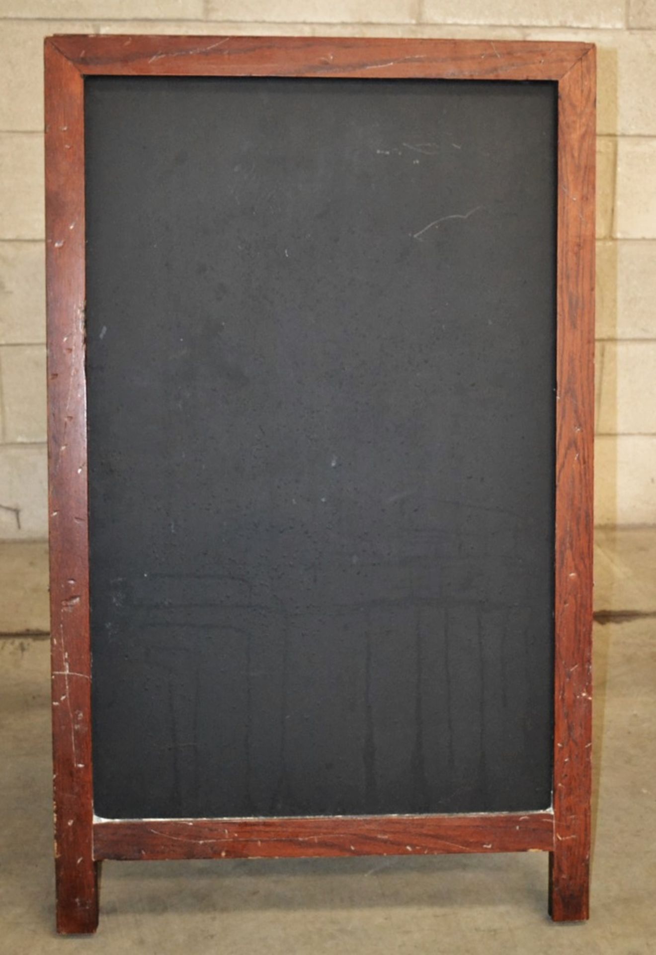 1 x Rustic Looking Freestanding A-Frame Chalkboard - Blank On Both Sides - Dimensions: W115 x H70cm - Bild 2 aus 2