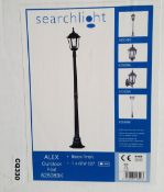 New In Box SEARCHLIGHT 82508BK Alex 1 Light Traditional Tall Outdoor Post Lamp - CL323 - REF:CQ330