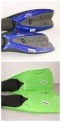 2 x Used Size 6-7 Diving Fins - Ref: NS241, NS242, NS243, NS244 - CL349 - Location: Altrincham WA14