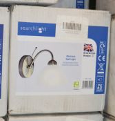 1 x Searchlight Milanese 1 Light Wall Light Antique Brass - Product Code 1131-1AB - New Boxed