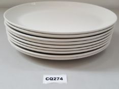 9 x Steelite Oval Serving Plates White L30/W23.5CM - Ref CQ274