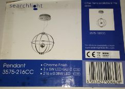 1 x Searchlight 3575-216CC Gyro LED Large Ceiling Pendant Polished Chrome - Ref RLP2