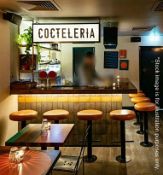 1 x Display Light Box Bar Signage "COCTELERIA" - Ideal For Restaurants, Wine Bars And Night