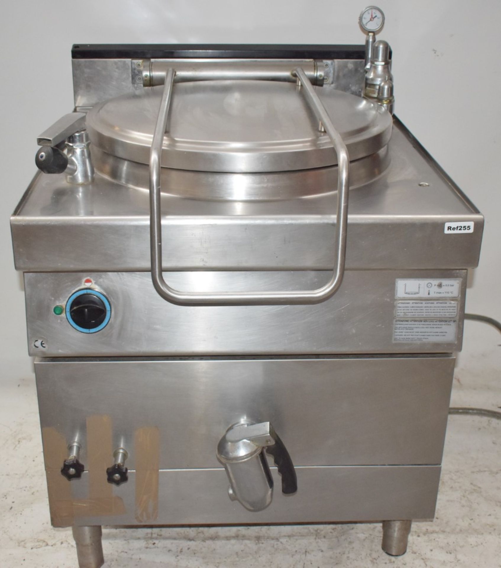 1 x Commercial Free Standing Pressure Cooker With Stainless Steel Body and Chamber - 3 Phase Power -