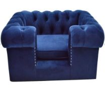 1 x HOUSE OF SPARKLES 'Alexander' Luxury Button Back Dog / Cat Pet Bed - Richly Upholstered In Royal