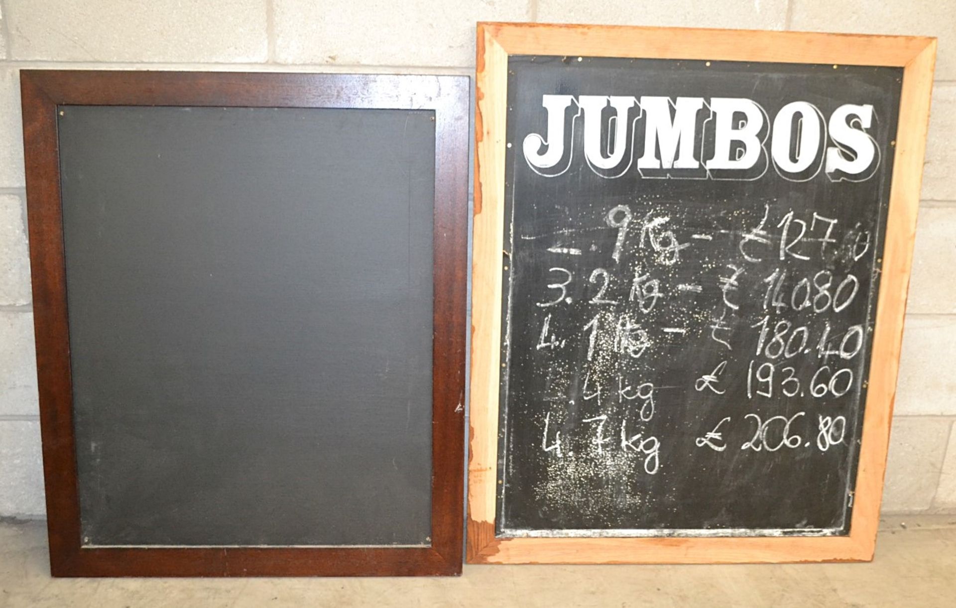 2 x Rustic Framed Double-sided Chalkboard Signs - Removed From A Well-known Themed Restaurant - Bild 2 aus 2