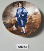 1 x Staffordshire Bone China Plate THE BLUE BOY (Thomas Gainsborough) - Ref CQ373 E - Dimensions:D19