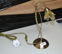 1 x Lily 1 Light Table Lamp Antique Brass - CL364 - Ref: PAL Edin/3 M521 - Location: Altr