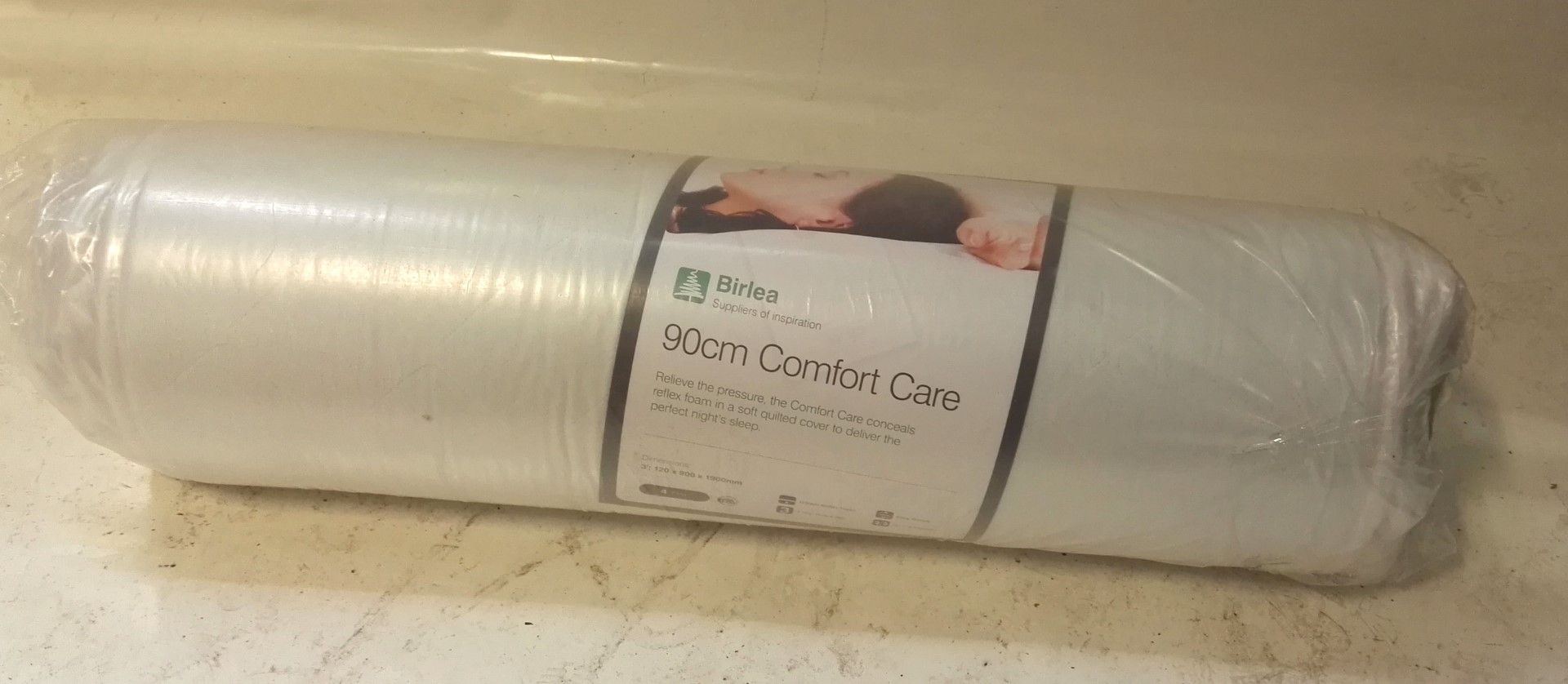 10 x Birlea 90cm Comfort Care Firm Rolled Up Reflex Foam Single Mattress - Brand New Stock - CL286 - - Bild 2 aus 5