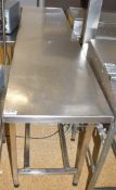 1 x Large 6ft Stainless Steel Prep Bench - H85 x W184 x D64 cms- CL455 - Ref CB189 - Location: