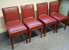 4 x Restaurant/Bar Red Faux Leather Chairs - Ref603