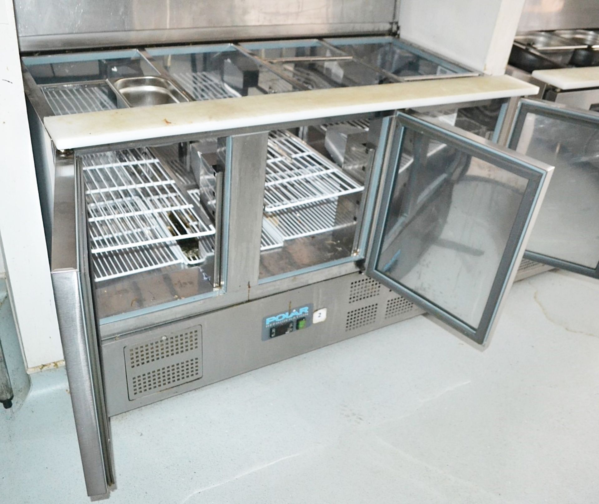 1 x Polar G607 3-Door Refrigerated Saladette Counter - CL425 - Location: Altrincham WA14 - Image 4 of 9