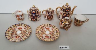 1 x 8 Pieces Of Davenport Staffordshire China Imari Pattern Crockery - Ref BY104 I