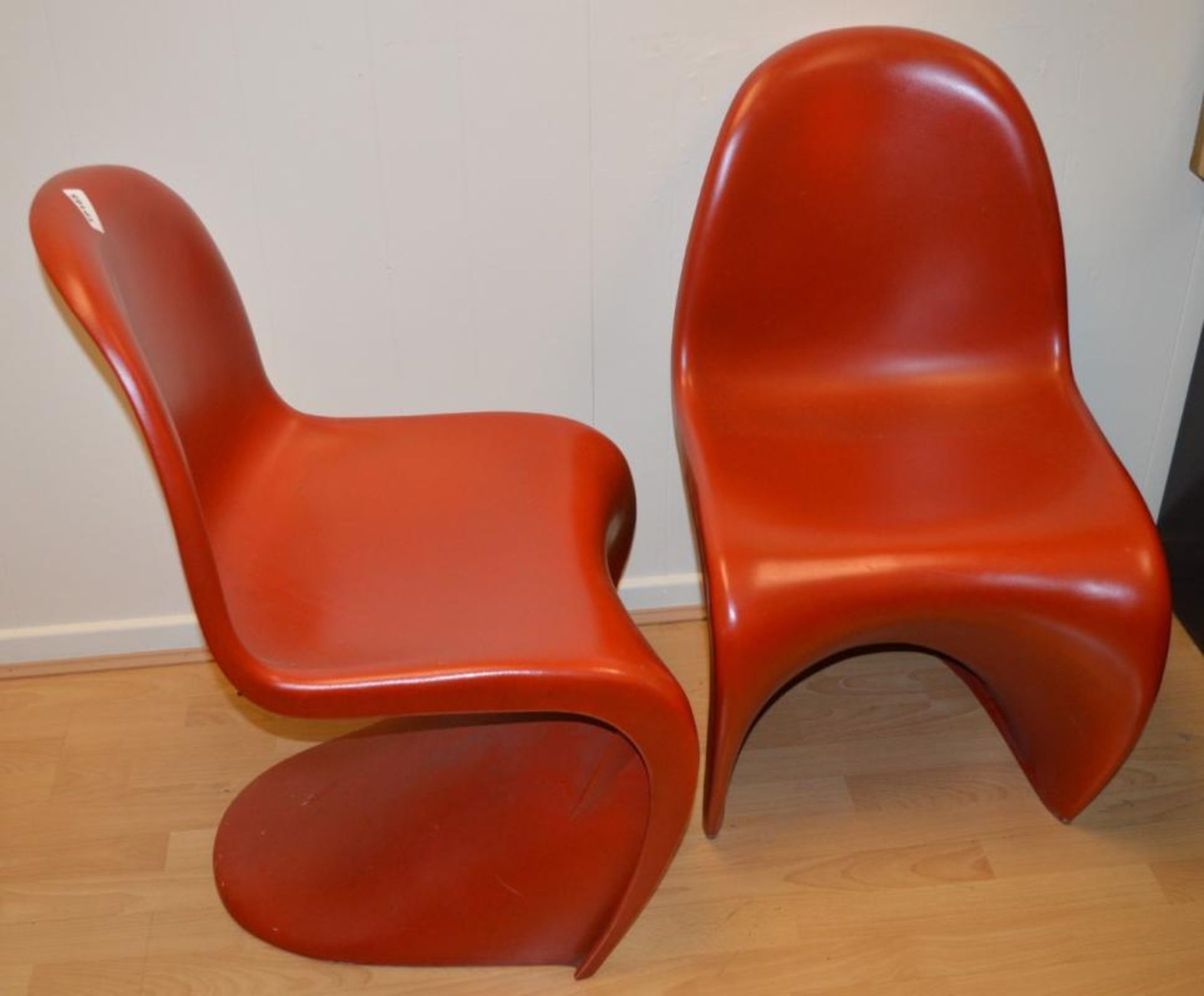 2 x Reproduction Panton S Chairs in Red - Ref TP165 - CL011 - Location: Altrincham WA14