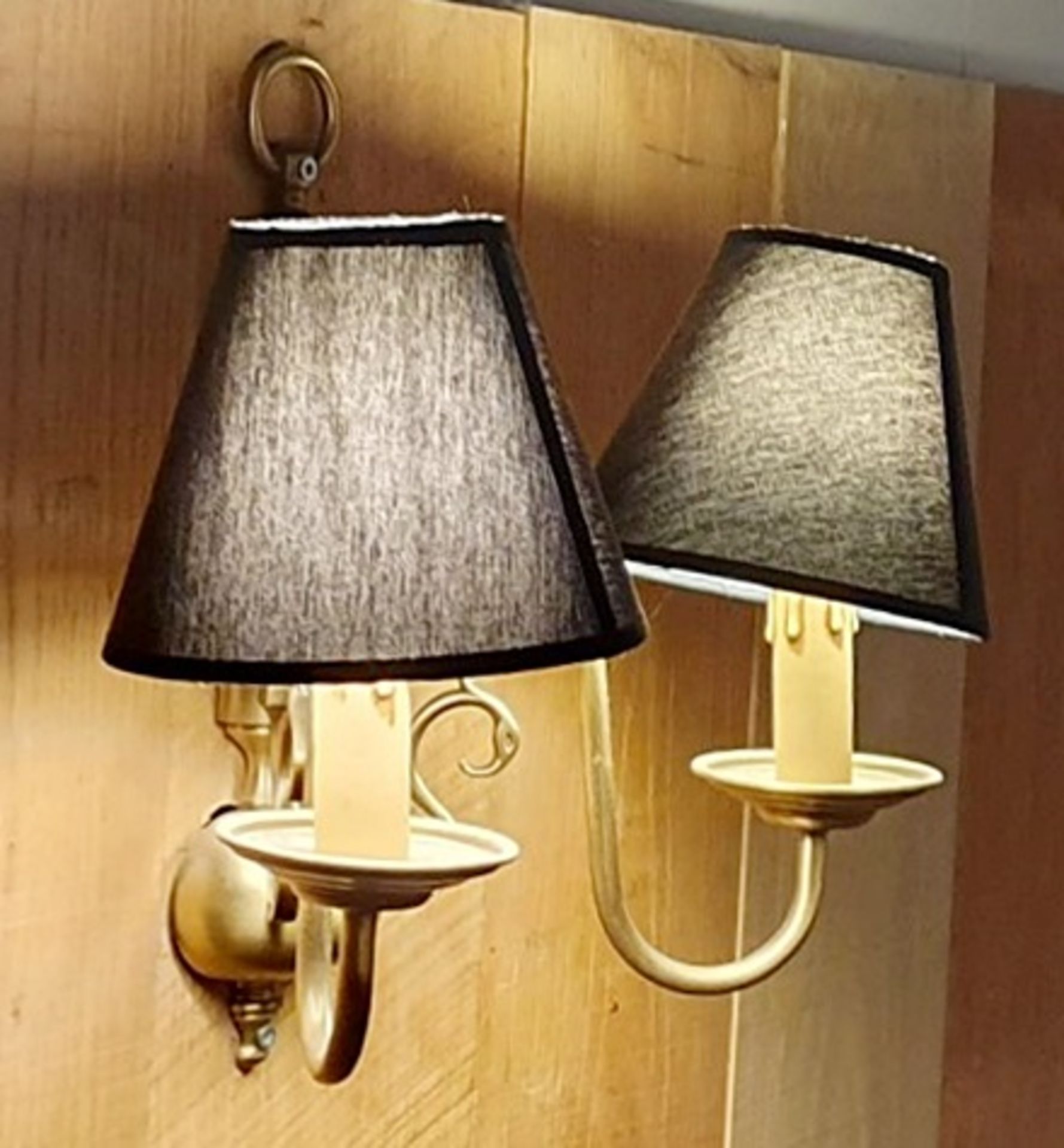 3 x Candle Style Wall Sconce Lights With Shaders - H34 x W37 x D20 cms Ref PA148 - CL463 - Location: