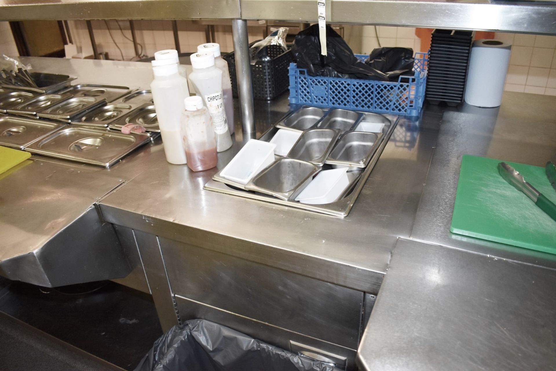 1 x Large Commercial Kitchen Passthrough Heated Gantry Island With Integrated Fosters Undercounter - Image 10 of 22