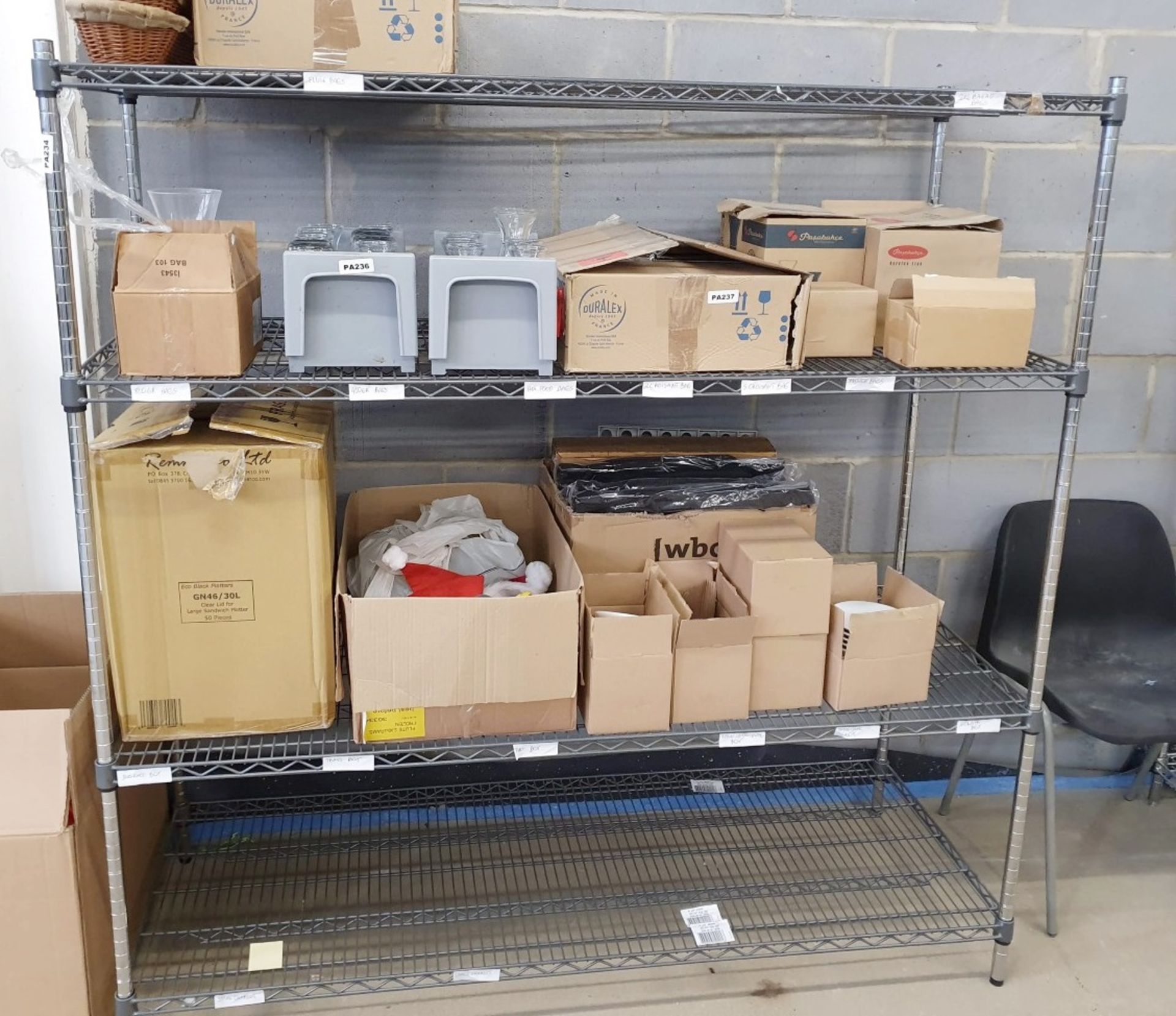 1 x Three Tier Shelf With Contents - Ref PA234 - CL463 - Location: Newbury RG34