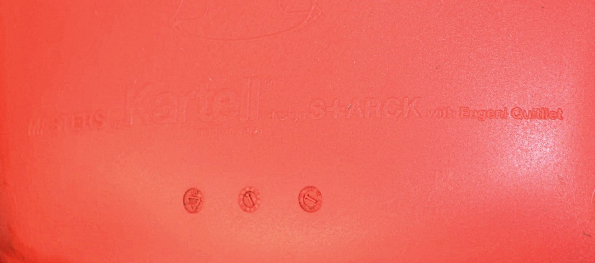 10 x Philippe Starck For Kartell 'Masters' Designer Red Gloss Bistro Chairs - Made In Italy - Used - Image 2 of 9