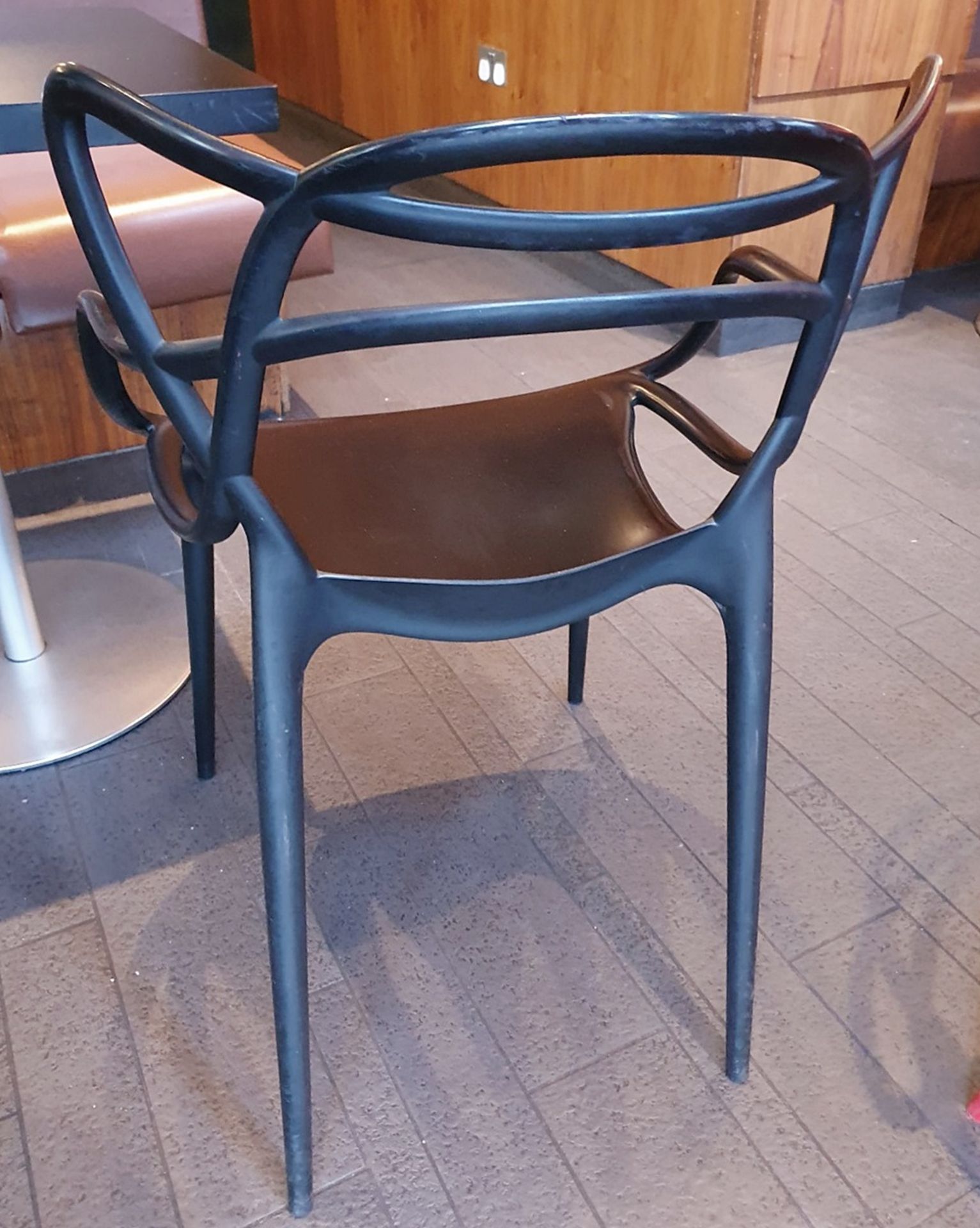 3 x Philippe Starck For Kartell 'Masters' Designer Bistro Chairs In BLACK From A City Centre Cafe - Image 5 of 7