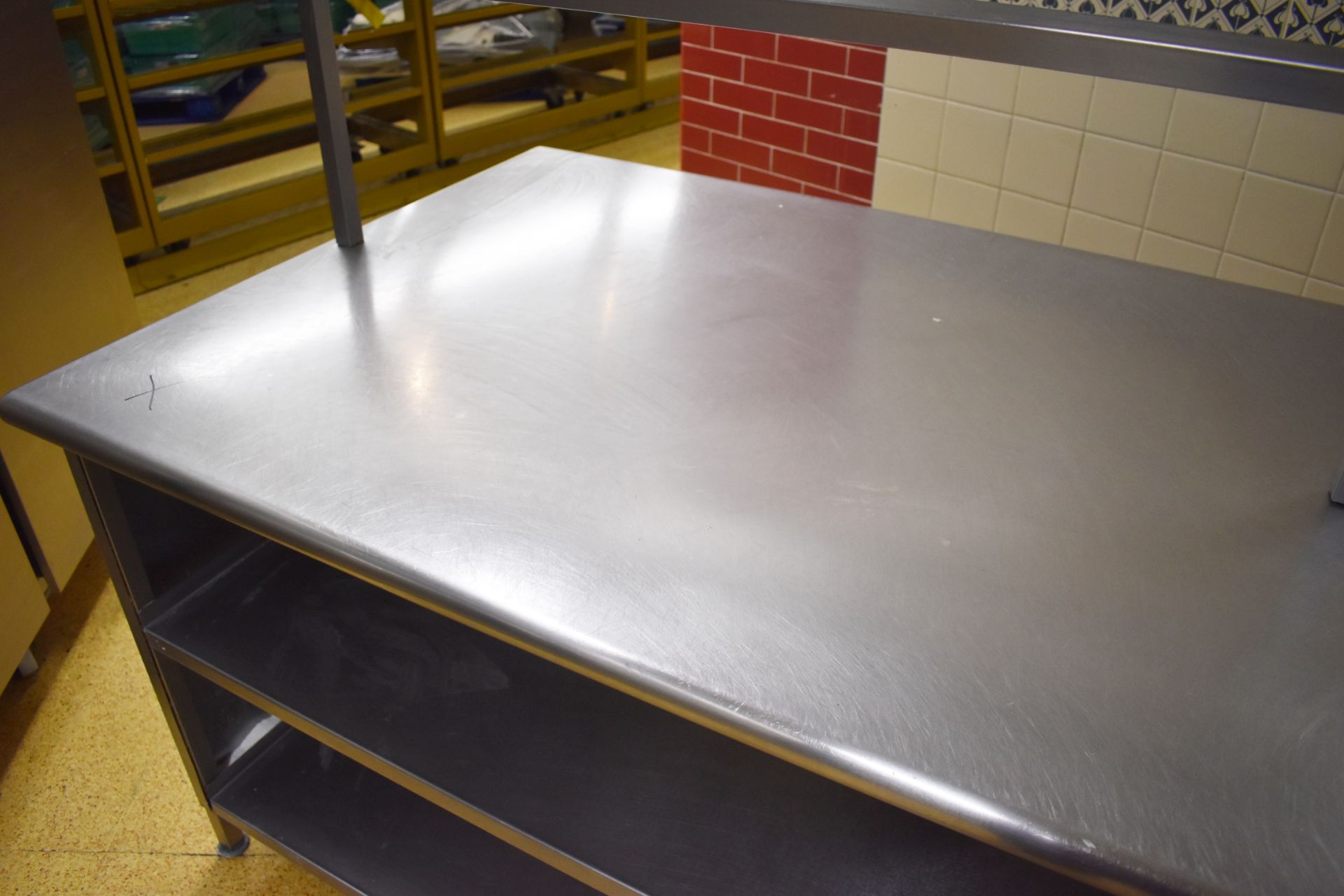 1 x Stainless Steel Commercial Kitchen Island - 10 x 4ft - Features Overhead Gastro Pan Holders, - Image 10 of 10