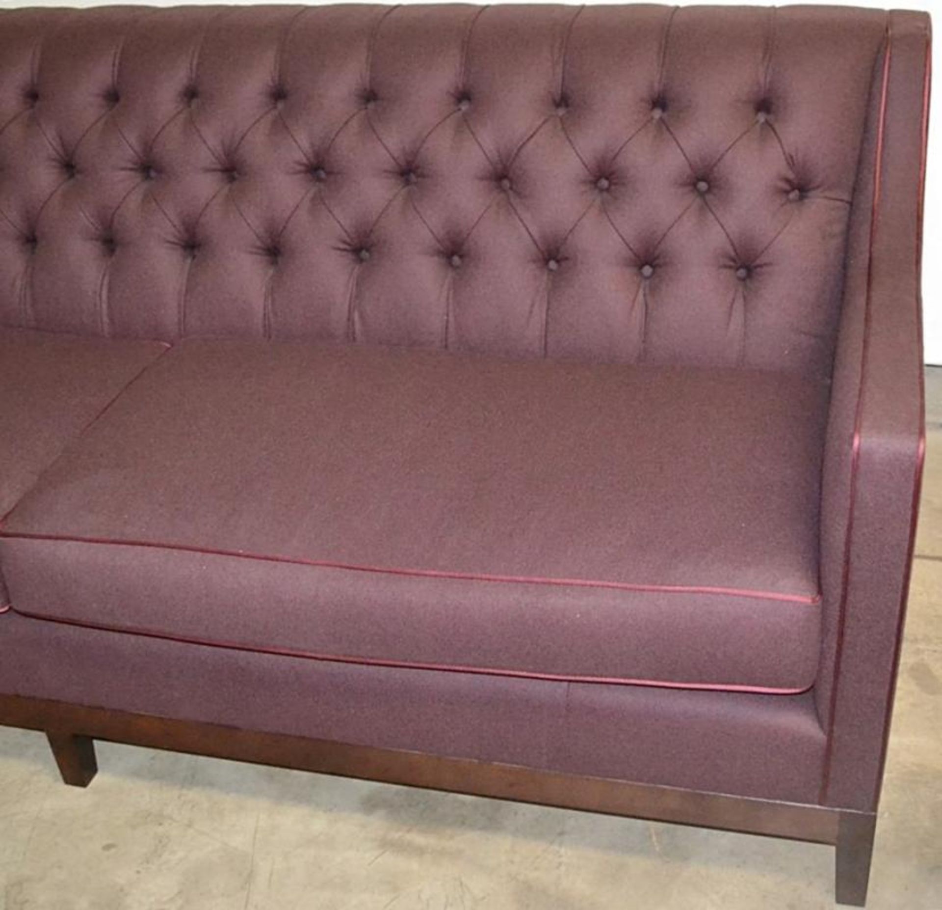 1 x Artistic Upholstery Ltd 'Tiverton' 3-Seater Luxury Handcrafted Sofa In Purple - British Made - 2 - Image 7 of 7