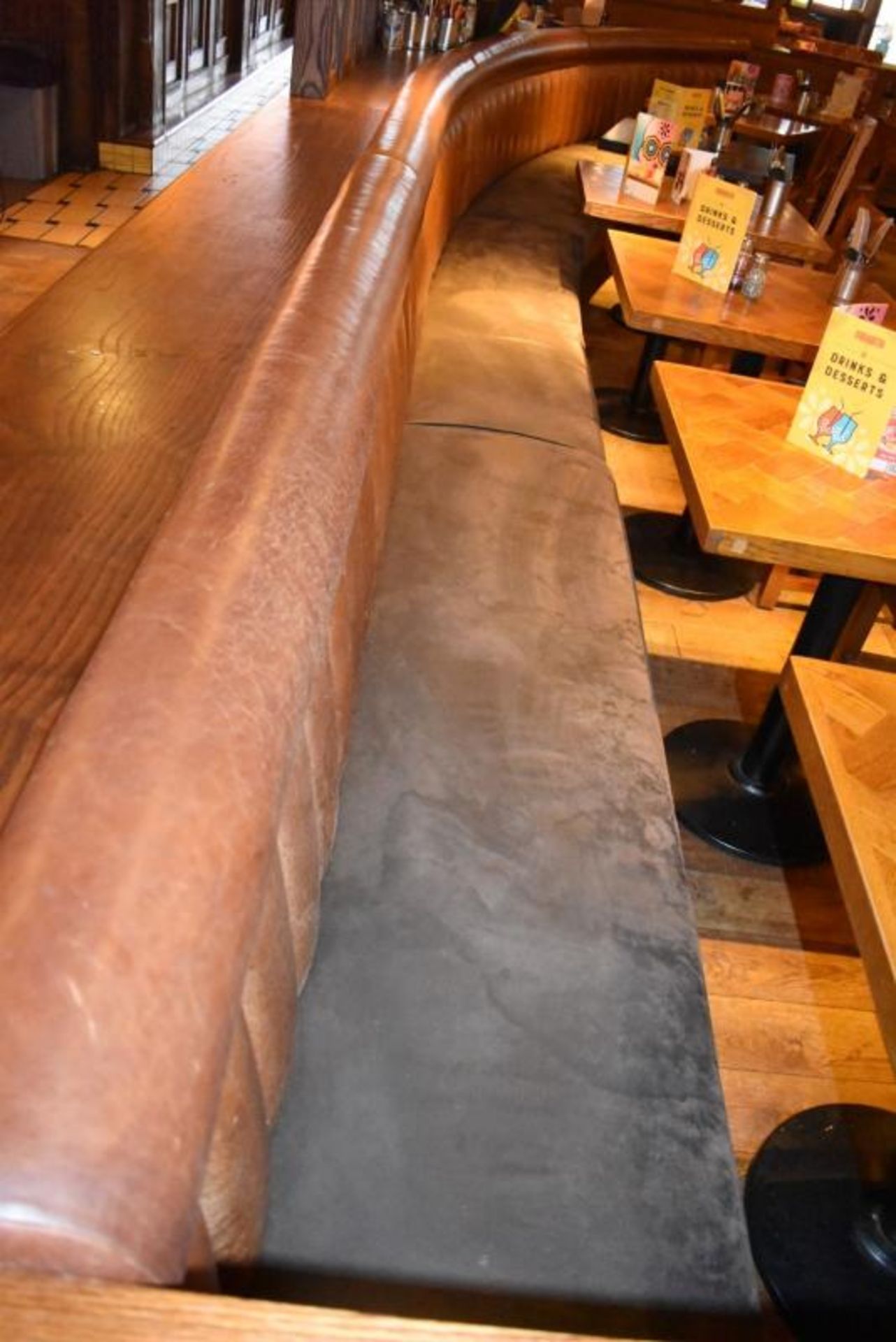 1 x Long Curved Seating Bench From Mexican Themed Restaurant - CL461 - Ref PR891 - Location: London - Image 13 of 14