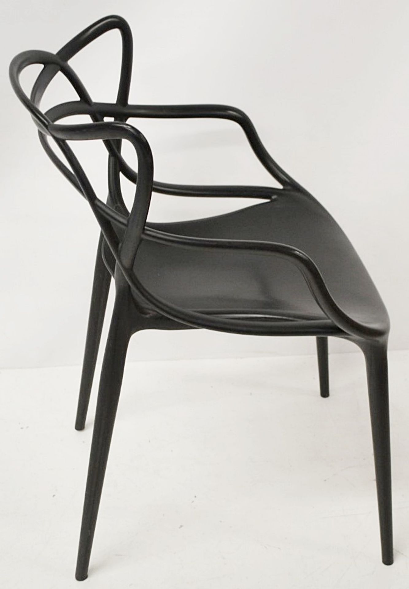3 x Philippe Starck For Kartell 'Masters' Designer Bistro Chairs In BLACK From A City Centre Cafe - Image 4 of 7