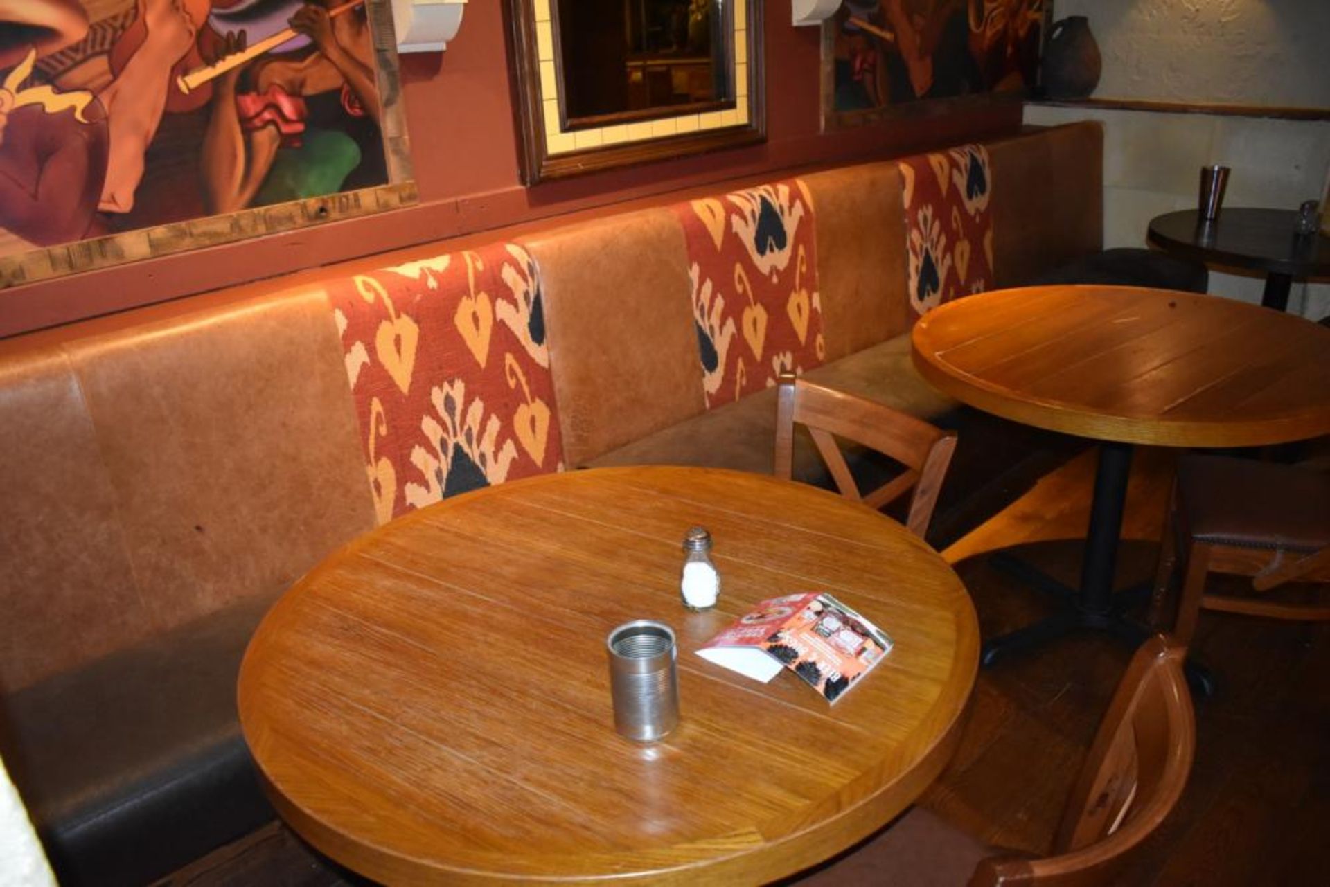 1 x Long Seating Bench From Mexican Themed Restaurant - CL461 - Ref PR889 - Location: London W3 - Image 7 of 7