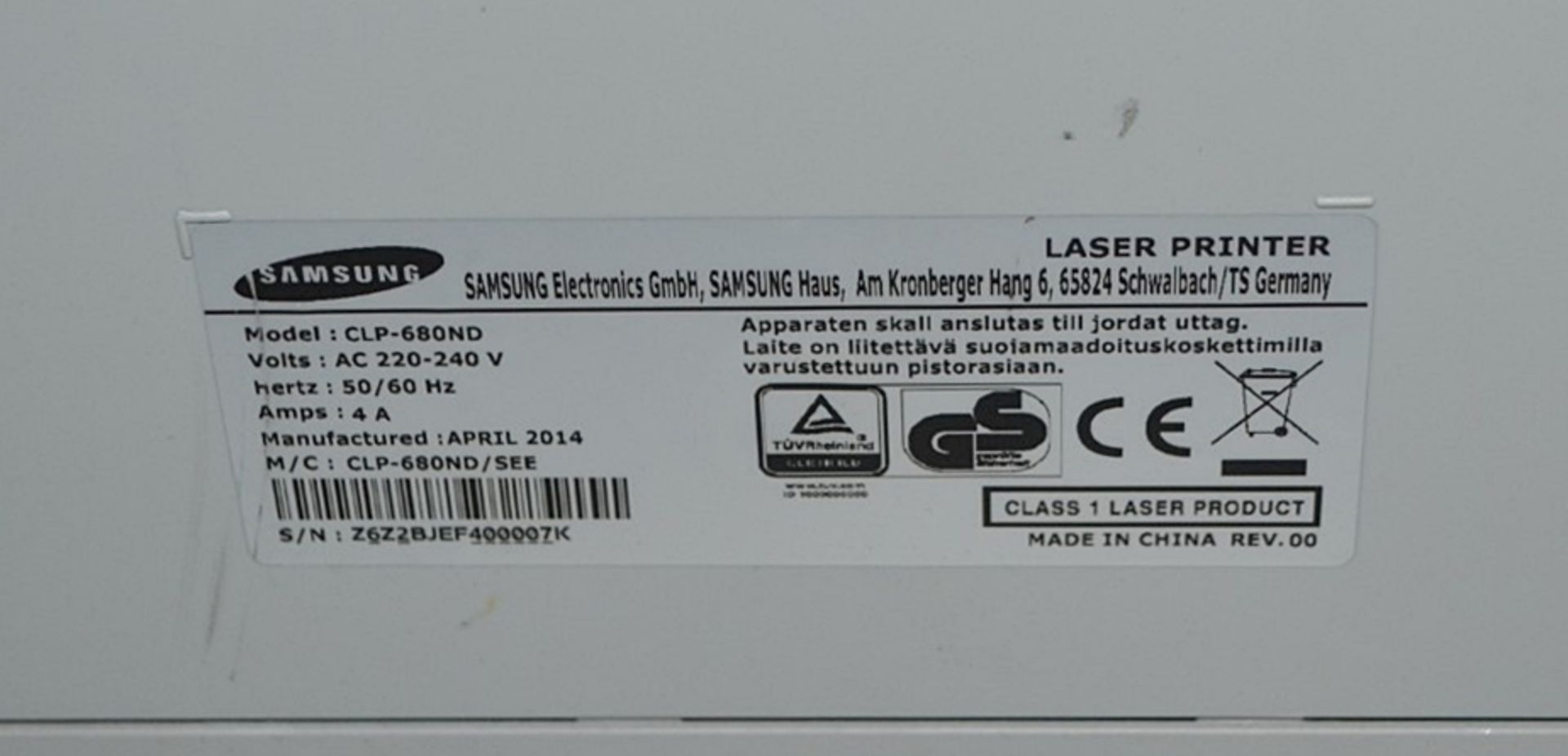 2 x Samsung Laser A4 Printers - Ref: BLT394 - CL011 - Location: Altrincham WA14 - Image 13 of 19