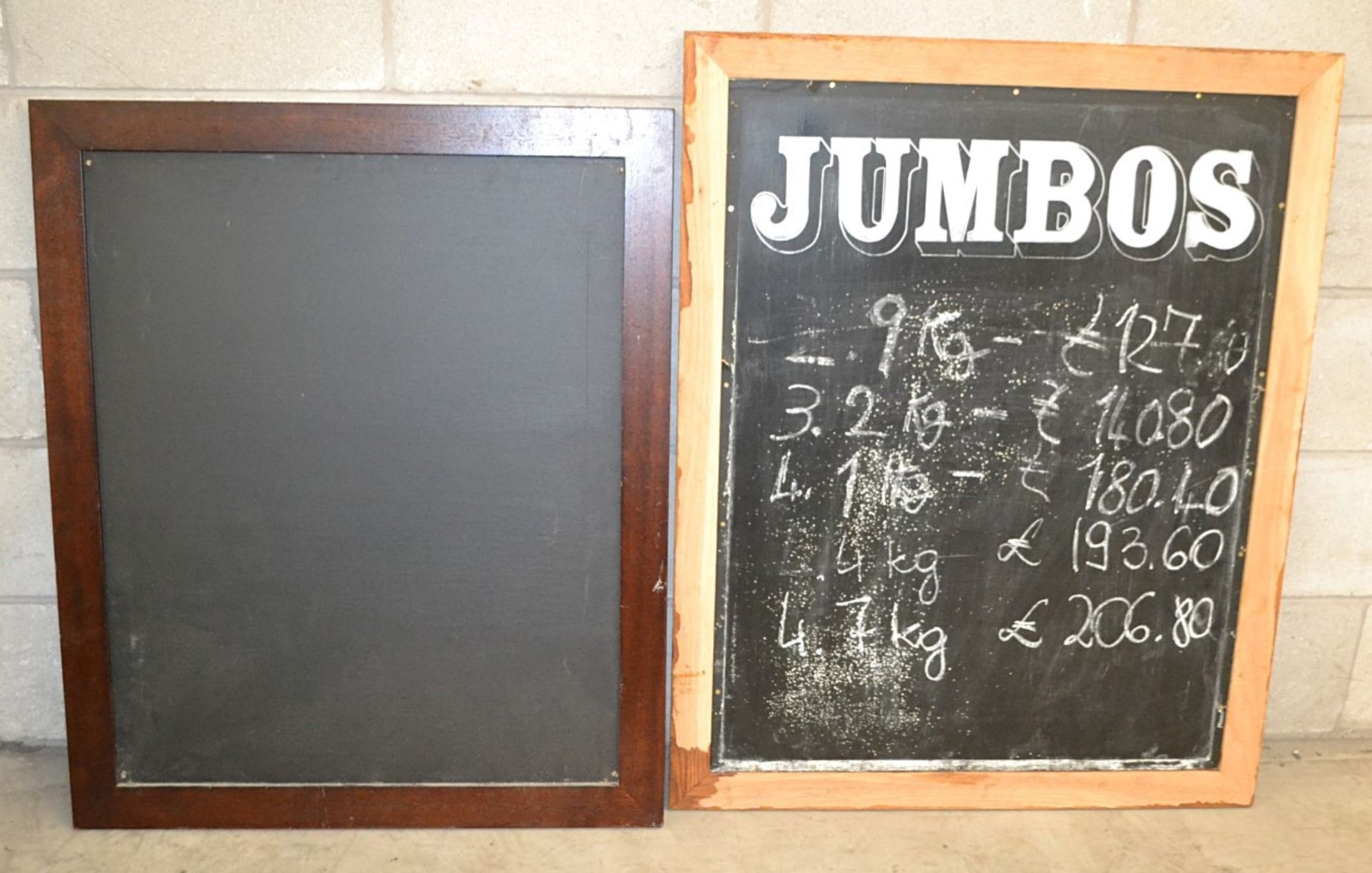 2 x Rustic Framed Double-sided Chalkboard Signs - Removed From A Well-known Themed Restaurant - Image 2 of 2