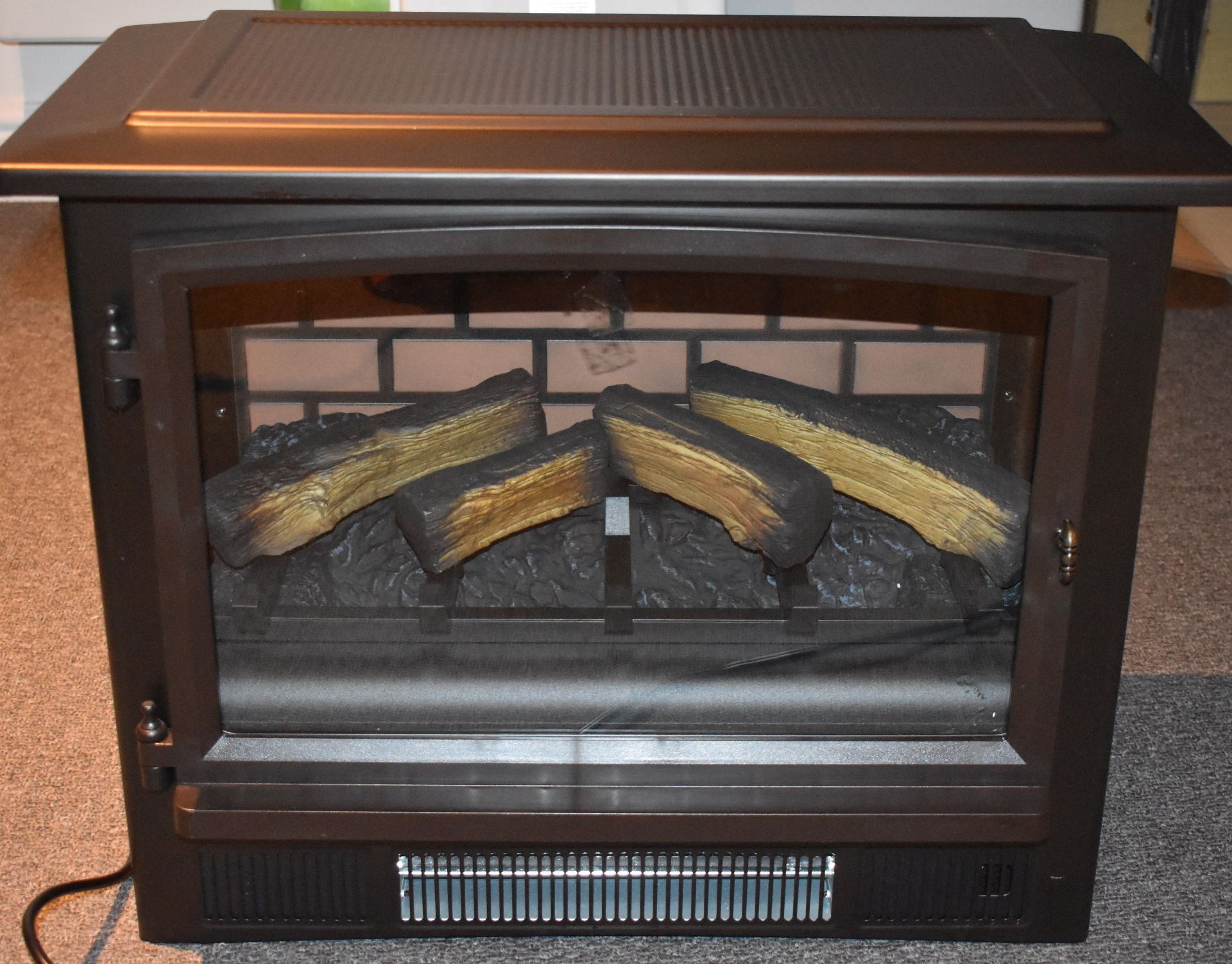 1 x PowerHeat Log Burner Style Infragen Heater With 3D Flame Effect - Freestanding Heater With - Image 2 of 4