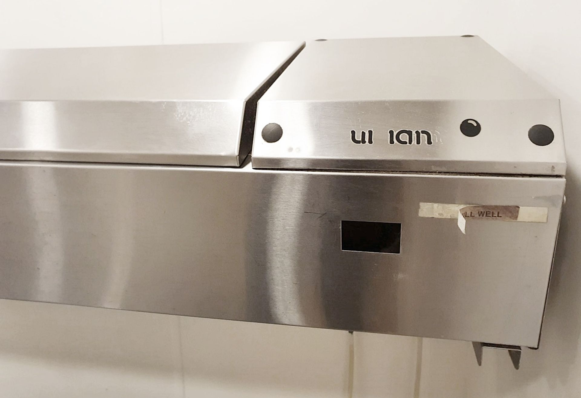 1 x Williams Refrigerated Preparation Well Pizza / Salad Topper - Stainless Steel Finish With Wall - Image 3 of 4