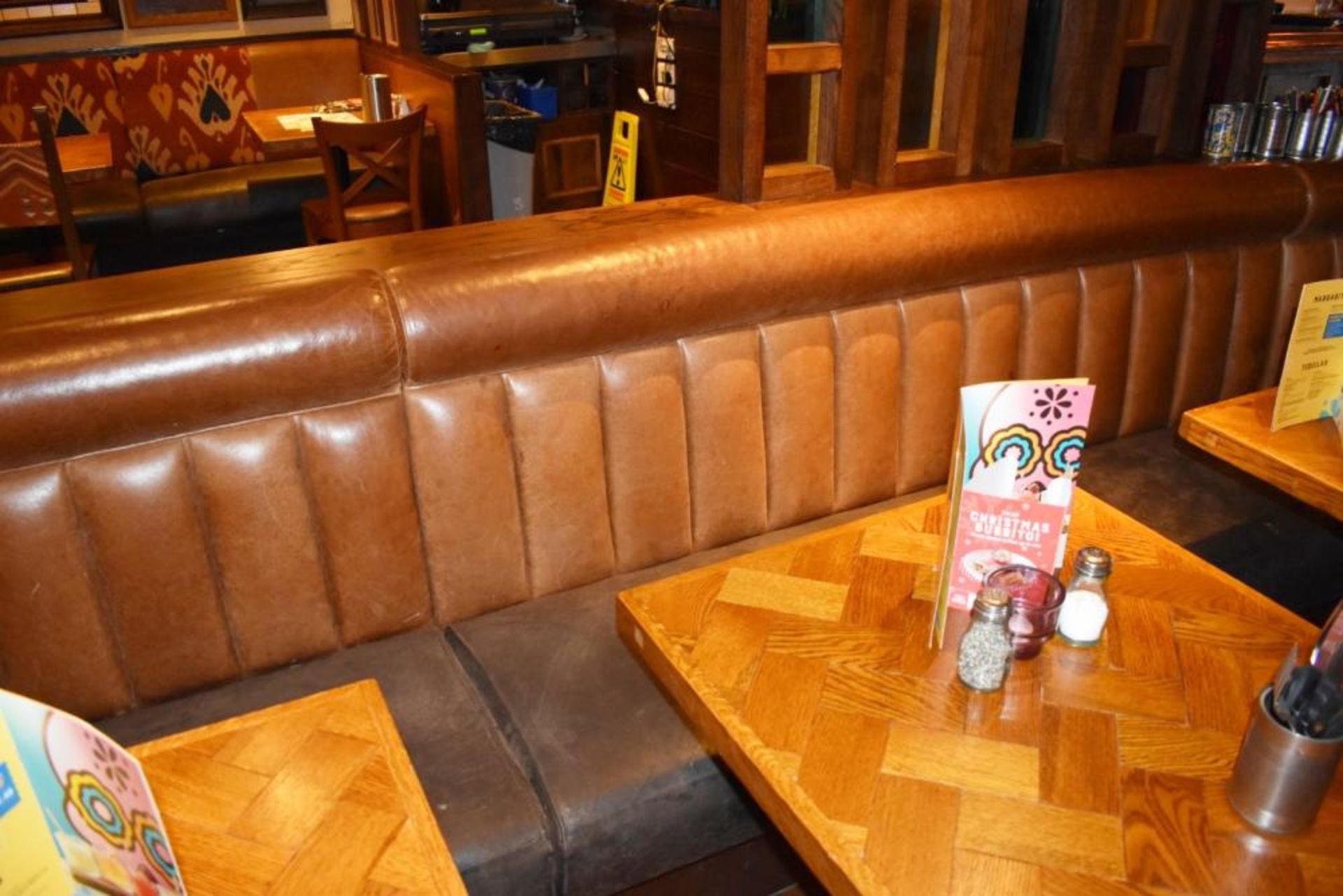 1 x Long Curved Seating Bench From Mexican Themed Restaurant - CL461 - Ref PR891 - Location: London - Image 11 of 14