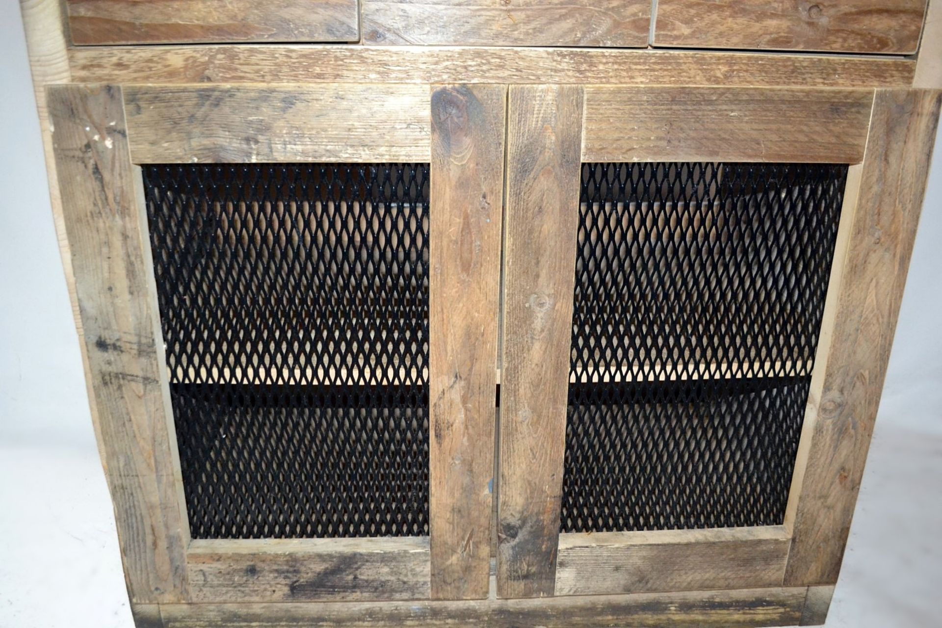 1 x Rustic Solid Wood, Hand-built Reception Desk With Additional Unit - Both Recently Removed From A - Image 8 of 10