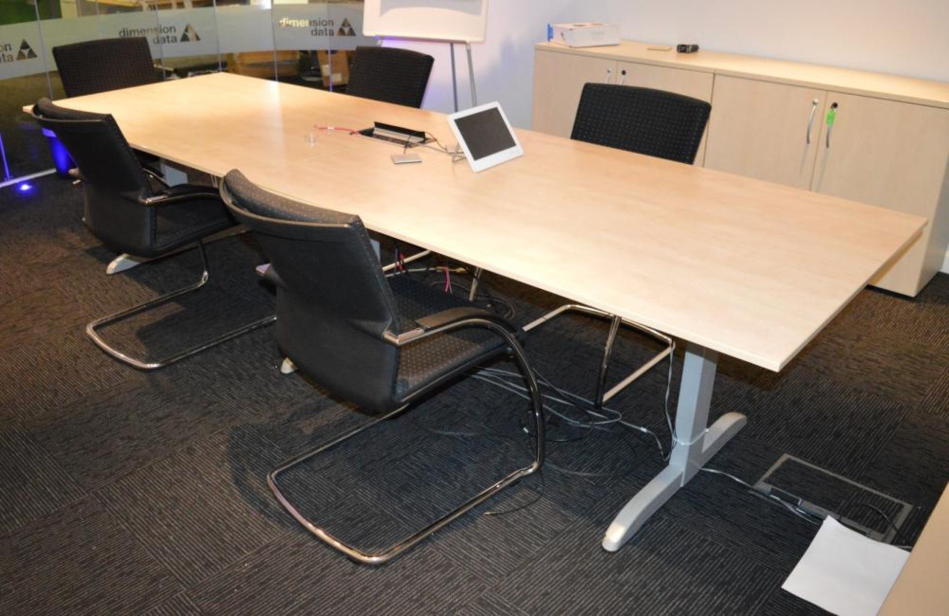 1 X CONTEMPORARY BOARDROOM OFFICE MEETING TABLE - BIRCH FINISH - H73 X W320 X D100 CMS - REF H480 - Image 3 of 3